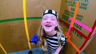 Box Fort Prison Escape!!! Whole Family Locked Up!