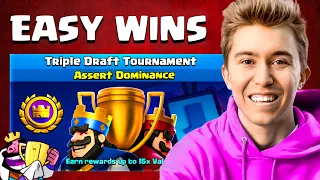 TRIPLE DRAFT TOURNAMENT in CLASH ROYALE!