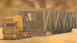 Taking Heavy Load Through African SandStorm | Euro Truck Simulator 2 | Ets2