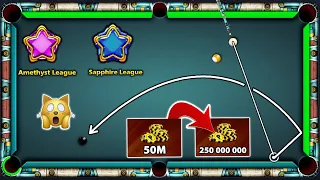 8 Ball Pool - From 50M Coins to 250M Coins - Sapphire League Top With Insane Speed - GamingWithK