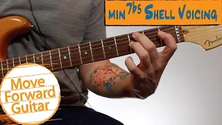 Beginner Jazz Guitar Chords - Minor 7 flat 5 Shell Voicing