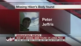 Body of missing hiker found in RMNP