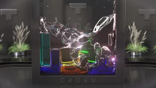 Softbody Tetris V35 with liquid 😋 ❤️ C4D4U