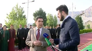 Президент Туркменистана дал интервью телеканалу «Россия»