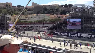 Monaco Grand Prix 2015 - F1 lap 1 - view from Tribune O