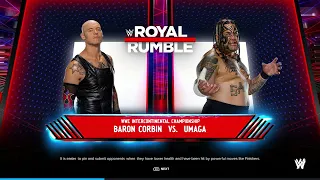 WWE 2K24 FULL MATCH —  Baron Corbin vs. Umaga — Undisputed WWE Universal Title Match!"