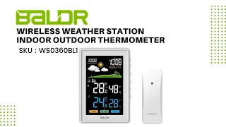 BALDR Digital Wireless Color Indoor/Outdoor Weather Station Unboxing Video (WS0360BL1)