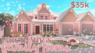 valentine's family home || bloxburg speed build