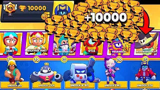 NONSTOP to 10000 TROPHIES Without Collecting ANY REWARDS! Brawl Stars