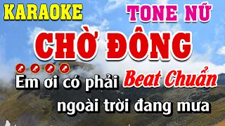Chờ Đông Karaoke Tone Nữ Beat Chuẩn | Linh Linh Karaoke