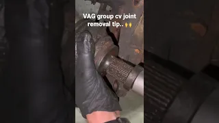 Quick tip for the removal of the outer cv joint on VAG vehicles! Re use the main bolt! #viral