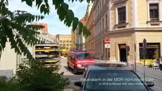 Feueralarm in der MDR-Hörfunkzentrale in Halle