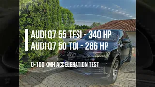 2020 Audi Q7 55 TFSI vs 50 TDI acceleration - 4k 60fps