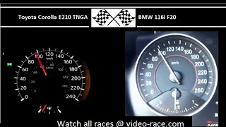 Toyota Corolla E210 TNGA VS. BMW 116i F20 - Acceleration 0-100km/h