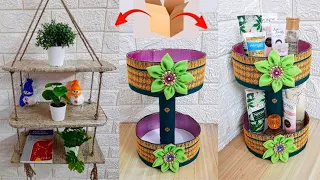 2 beautiful cardboard organizer craft idea at home |best out of waste organizer craft ideas