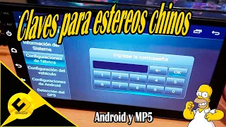 Claves Para Autoestereos Chinos Contraseña Configuracion