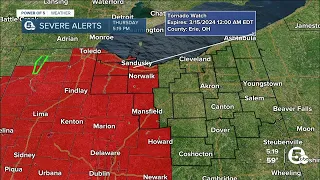 Tornado Watch issued for 4 Northern Ohio counties Thursday evening