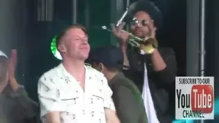 Macklemore and Ryan Lewis performing live on Jimmy Kimmel Live in Hollywood
