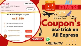 Ali Express short trick to buy order in very low price by using coupons's