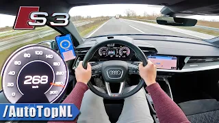 2021 AUDI S3 Sportback *268KMH* TOP SPEED on AUTOBAHN [NO SPEED LIMIT] by AutoTopNL