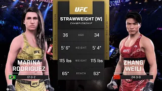 UFC 5 Gameplay Marina Rodriguez vs Zhang Weili