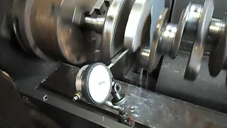 Crankshaft grinding, trimming counterweights for clearance