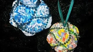 DIY Яркие новогодние шары из бумажных цветов своими руками. Мастер класс