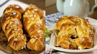 Stuffed Greek Easter Bread:  3 Delicious Tsoureki minis Recipes