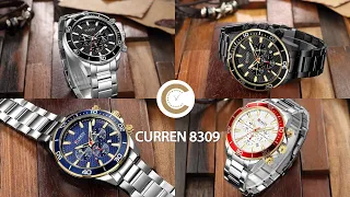 Curren 8309 Gent's Stainless Steel Chronograph Wrist Watch Video Review