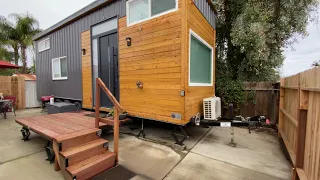 8x30 Tiny Home with roof deck, drop down deck and skylight in California