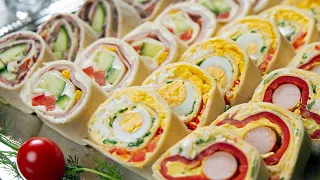 Tortilla Snack. Snack table just For You. Fantastic party snacks.