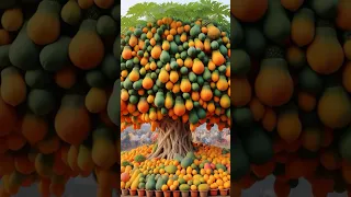 Wow, it's amazing, lots of papaya #shorts #short