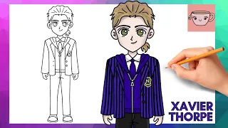 How To Draw Xavier Thorpe from Netflix's Wednesday | Step By Step Drawing Tutorial