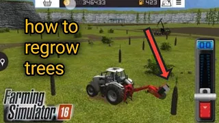 how to regrow trees on fs 16 | trees regrowing trick | farming simulator 16 gameplay