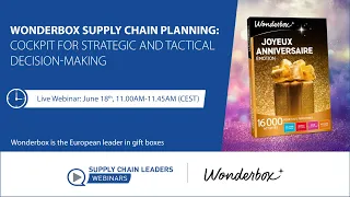 Wonderbox Supply Chain Planning: cockpit for strategic and tactical decision-making