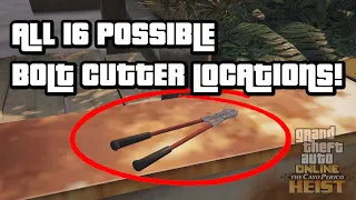 ALL 16 POSSIBLE BOLT CUTTER LOCATIONS FOR CAYO PERICO GATHER INTEL/SCOPE OUT (GTA 5 ONLINE DLC)