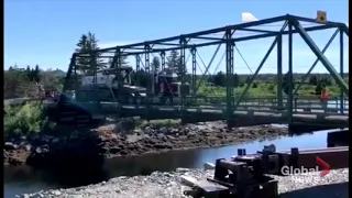 Steel Truss Bridge Collapses Near Canso Nova Scotia - 7 July 2020