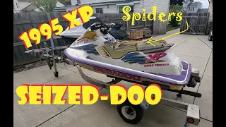 1995 SeaDoo XP 717 WILL IT RUN Sitting for 5 years Jet Ski Revival Seized-Doo