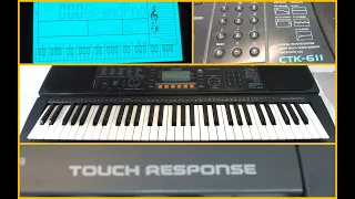 Casio Electronic Keyboard CTK-611 Touch Response 200 Tones 100 Rhythms 61 Key