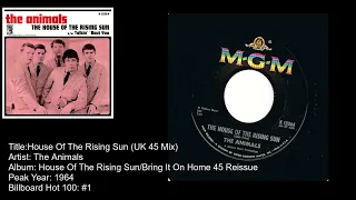 The Animals-House Of The Rising Sun (U.S. 45 Mix) (182nd  #1 song of Rock Era)