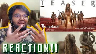 Thangalaan - Teaser | REACTION!! | Chiyaan Vikram | K E Gnanavelraja | Pa Ranjith | GV Prakash Kumar