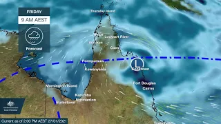 Severe Weather Update: tropical low brings heavy rain to Cape York, Qld, 27 January 2020