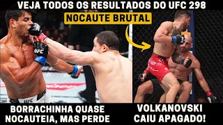 UFC 298: TOPURIA BRUTALIZA VOLKANOVSKI e WHITTAKER BATE BORRACHINHA - RESULTADOS UFC 298