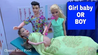 Barbie giving birth Boy or girl? #classicminifood #chuttibomma #pregnancy