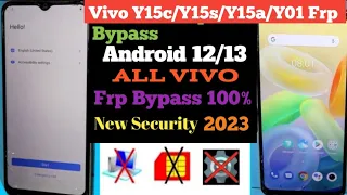 Vivo y15c/y15s/y15a/y01 frp bypass  Reset option not work || All Vivo Android 12/13 frp bypass 2023