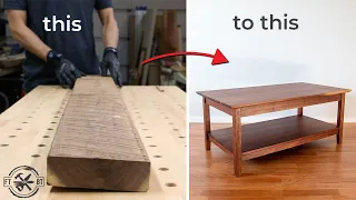 How to Build a Coffee Table from Rough Wood | DIY Woodworking