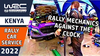 Frantic Service with Rally Mechanics on Loeb´s M-Sport Ford Puma : WRC Safari Rally Kenya 2022