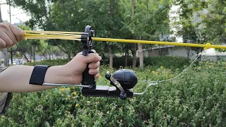 Professional slingshot kit can be used for fishing and hunting