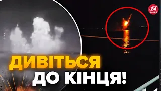 Це відео з кораблем ВЖЕ ВСЮДИ! Зафіксували МОМЕНТ влучання / Росіяни в шоці від побаченого