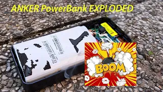 Power bank ANKER Elite II. exploded and the fire started...